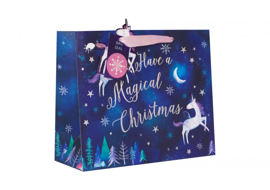 'have a magical christmas' unicorn gift bag medium