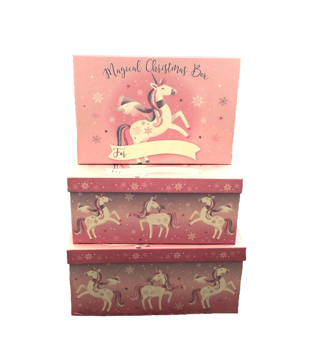 Unicorn Nested Gift Boxes - Set of 3