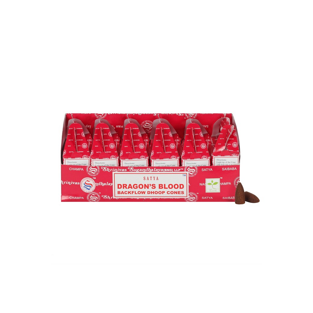 Set of 6 Packets of Satya Dragon's Blood Backflow Dhoop Cones