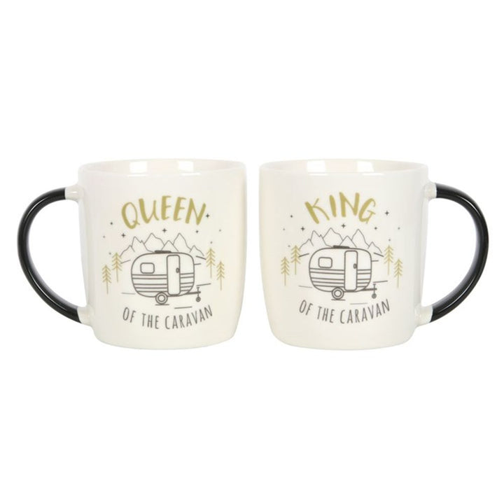 King and Queen Couples Caravan Mug Set