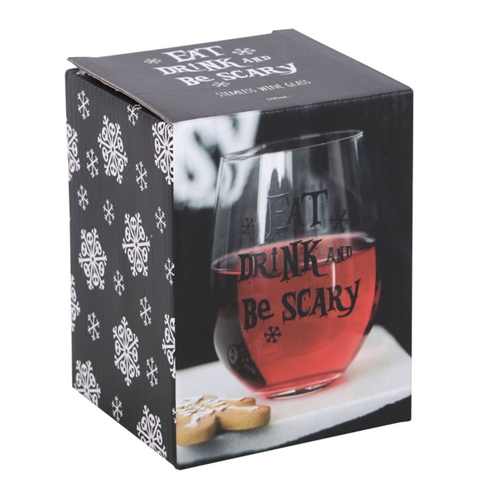 Eat, Drink & Be Scary Stemless Glass