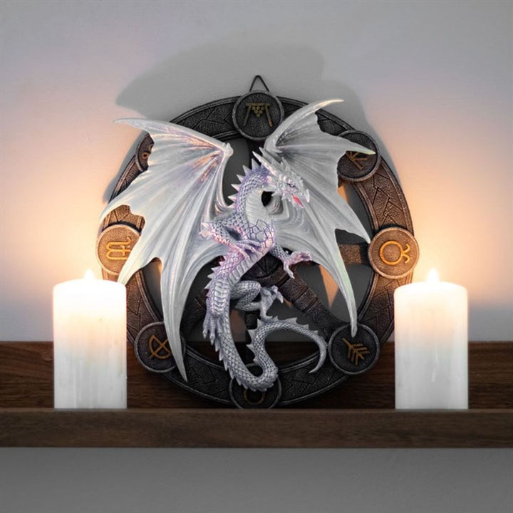 Yule Dragon Resin Wall Plaque by Anne Stokes