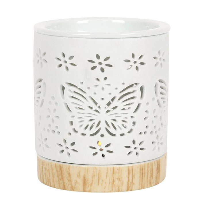 Matte Ceramic Butterfly Oil Burner