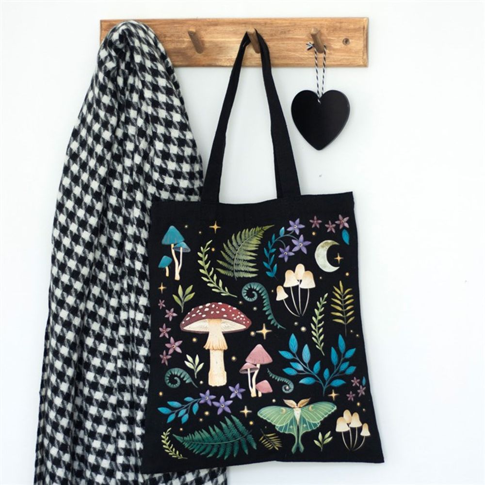 Dark Forest Print Cotton Tote Bag