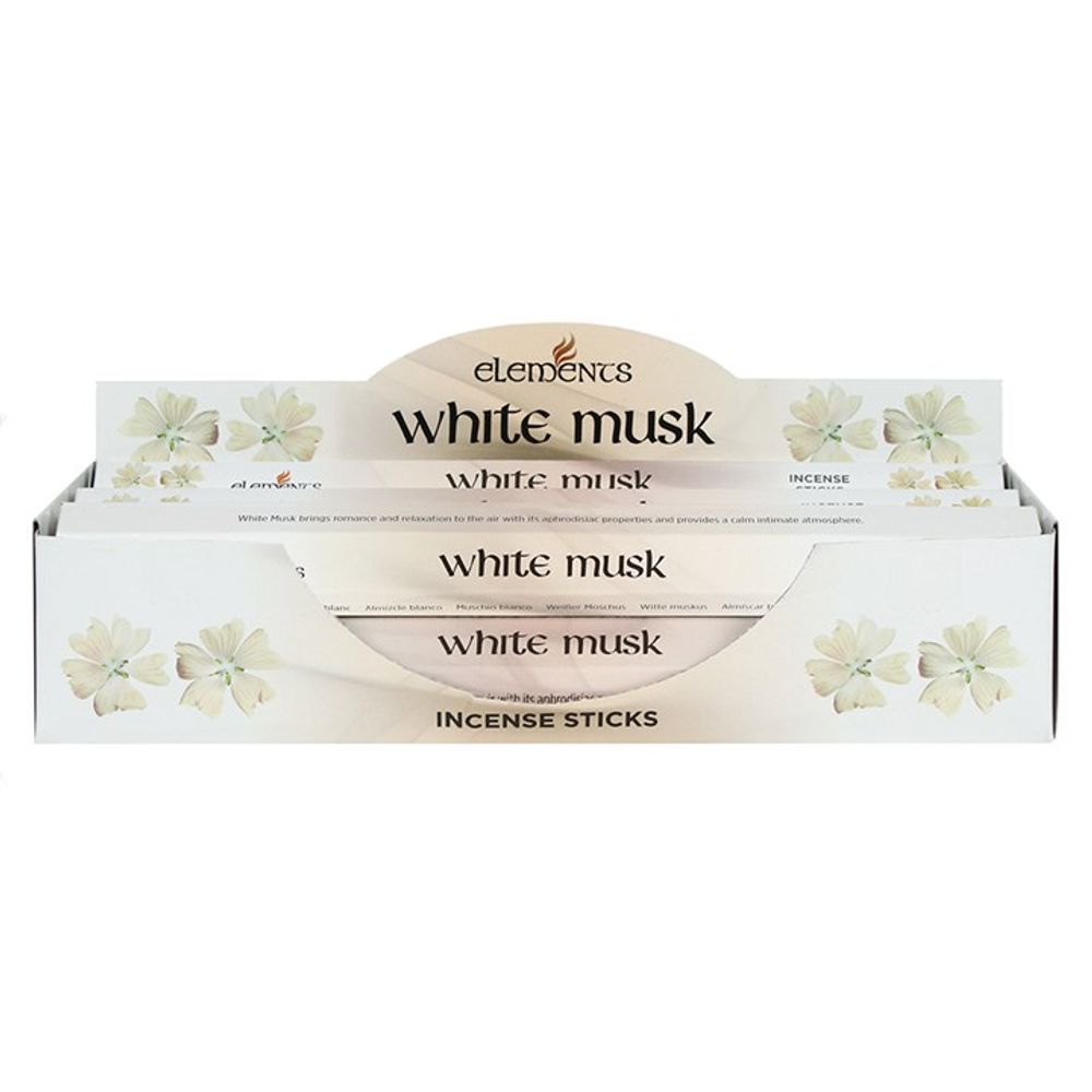 Set of 6 Packets of Elements White Musk Incense Sticks