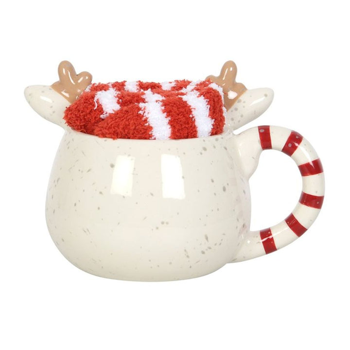Rudolph Reindeer Mug and Socks Set