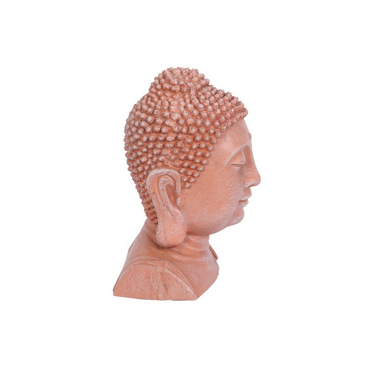 41cm Terracotta Effect Buddha Head Ornament