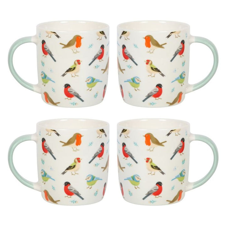 Set of 4 Garden Bird Mugs