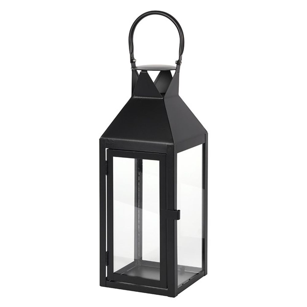 Large Matte Black Lantern