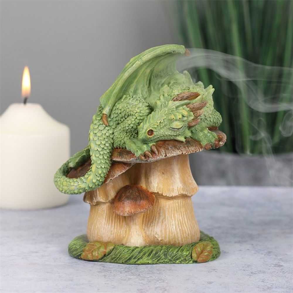 Green Dragon Incense Cone Burner by Anne Stokes