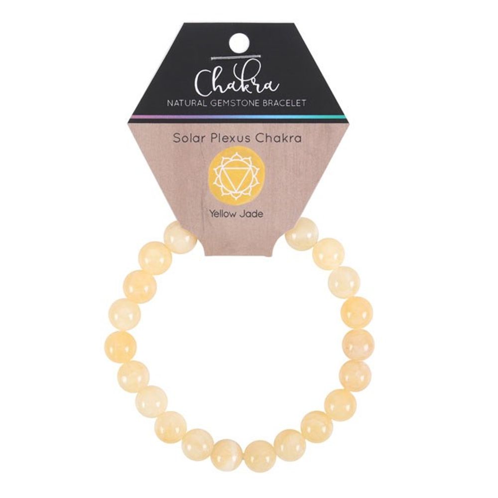 Solar Plexus Chakra Yellow Jade Gemstone Bracelet