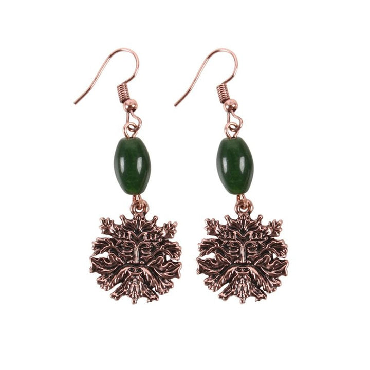 Green Man Earrings