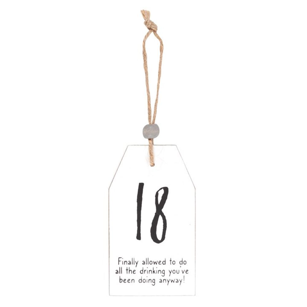 18 Milestone Birthday Hanging Sentiment Sign