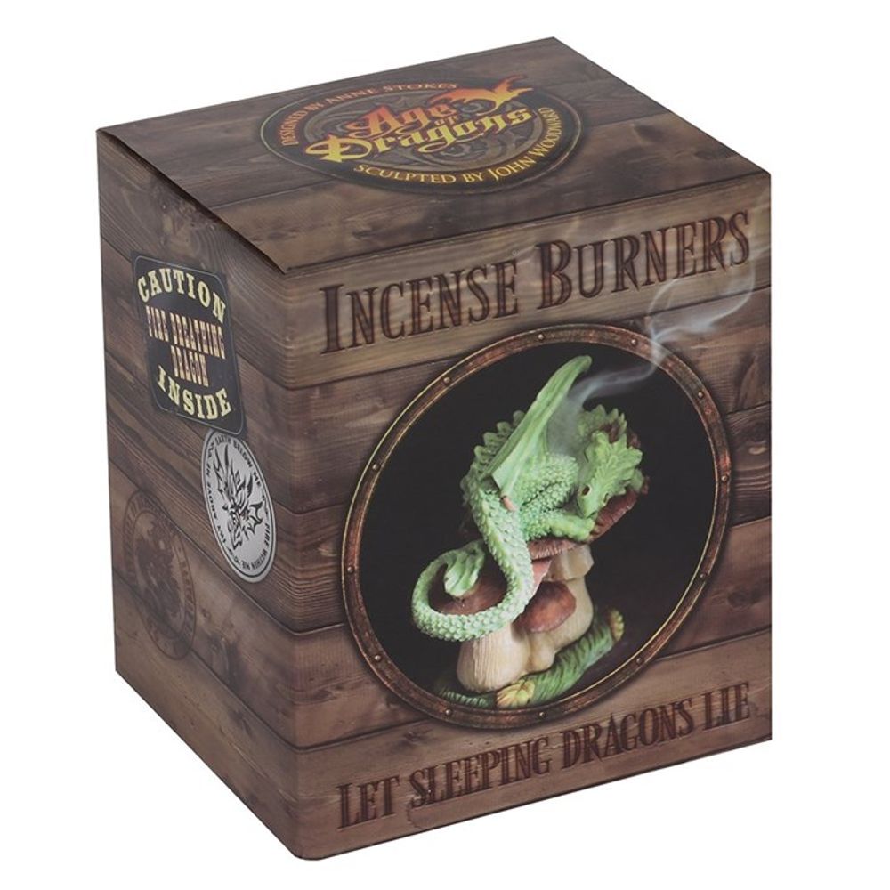 Green Dragon Incense Cone Burner by Anne Stokes