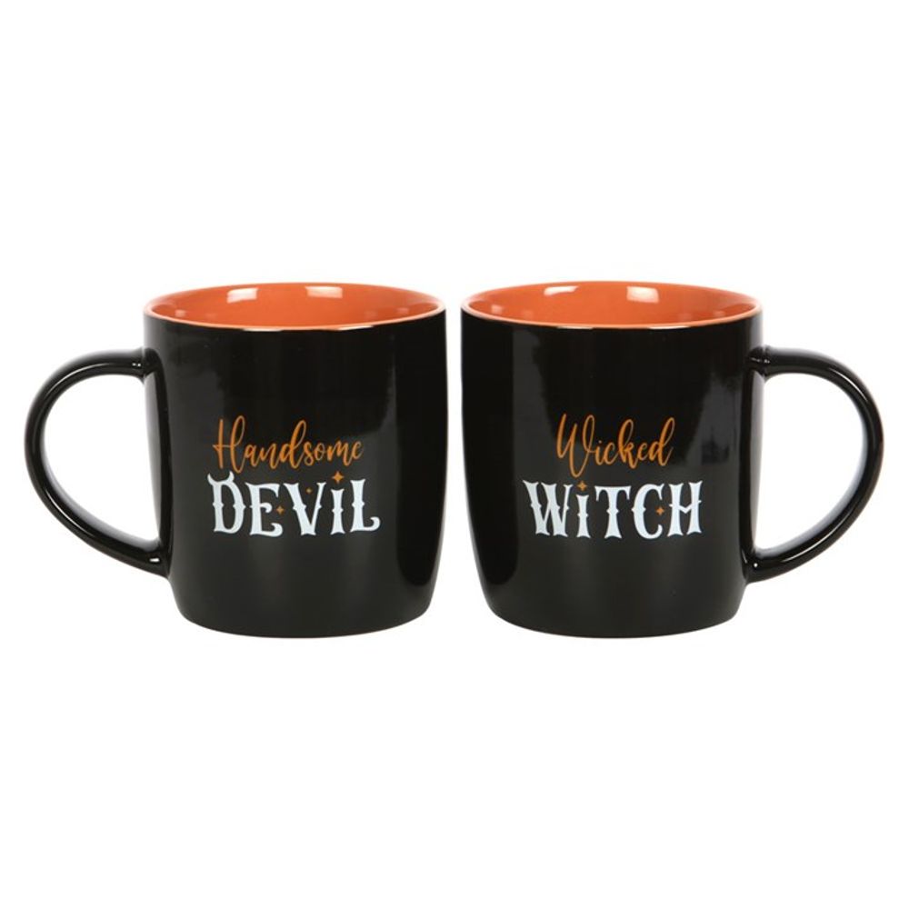 Wicked Witch and Handsome Devil Couples Mug Set