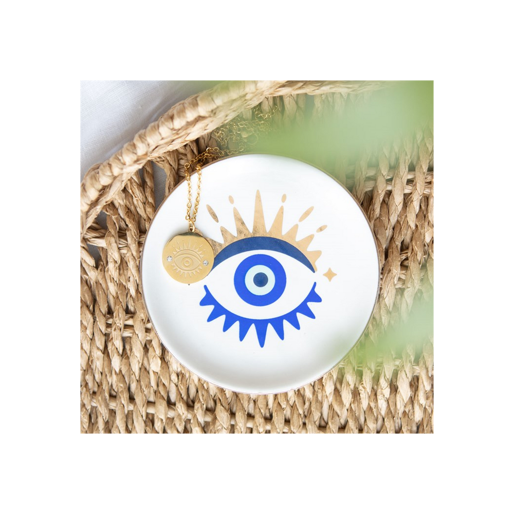 All Seeing Eye Necklace & Dish Gift Set