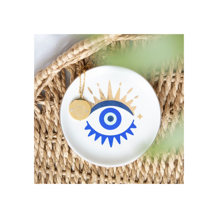 All Seeing Eye Necklace & Dish Gift Set