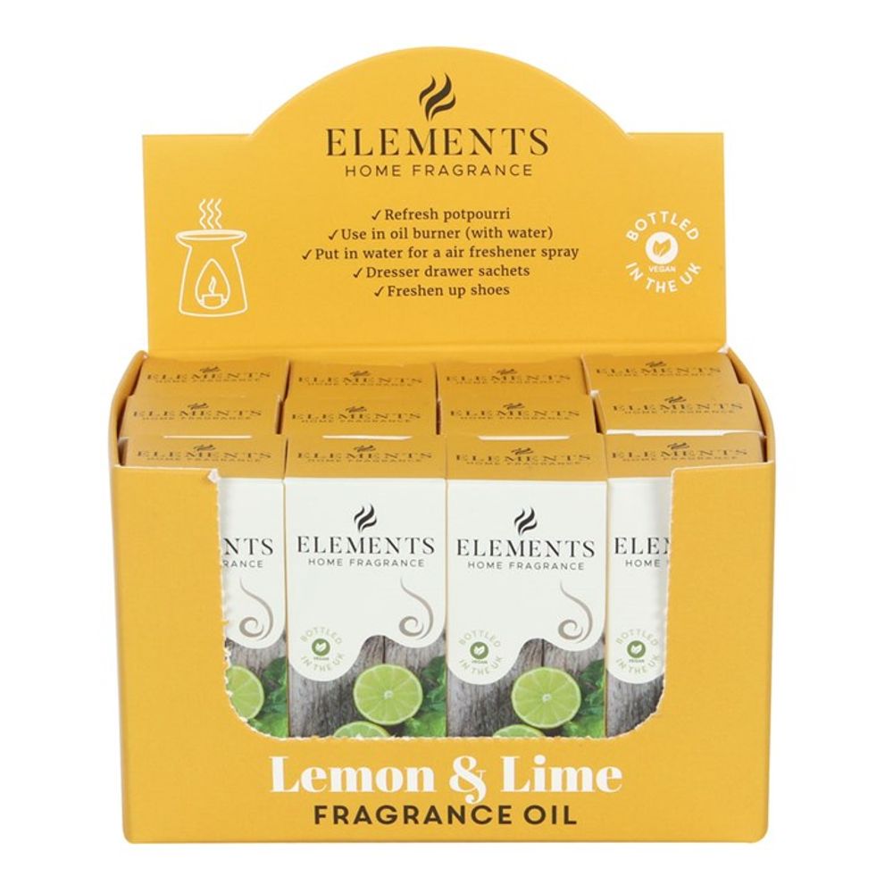 Set of 12 Elements Lemon & Lime Fragrance Oils