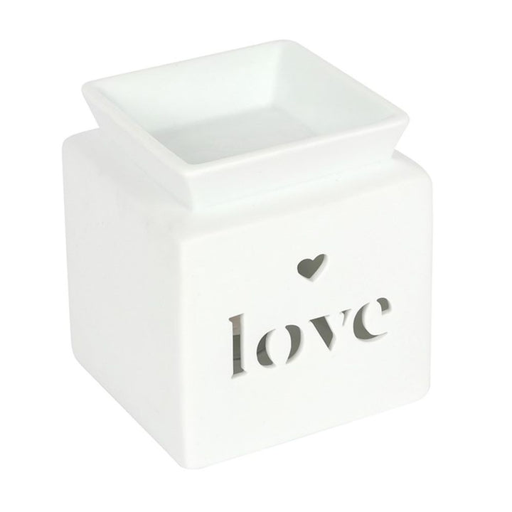 White Love Cut Out Oil Burner