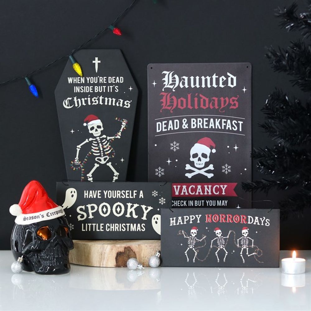 Spooky Little Christmas Hanging Sign
