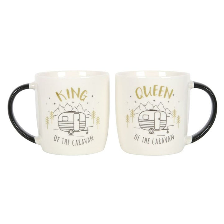 King and Queen Couples Caravan Mug Set
