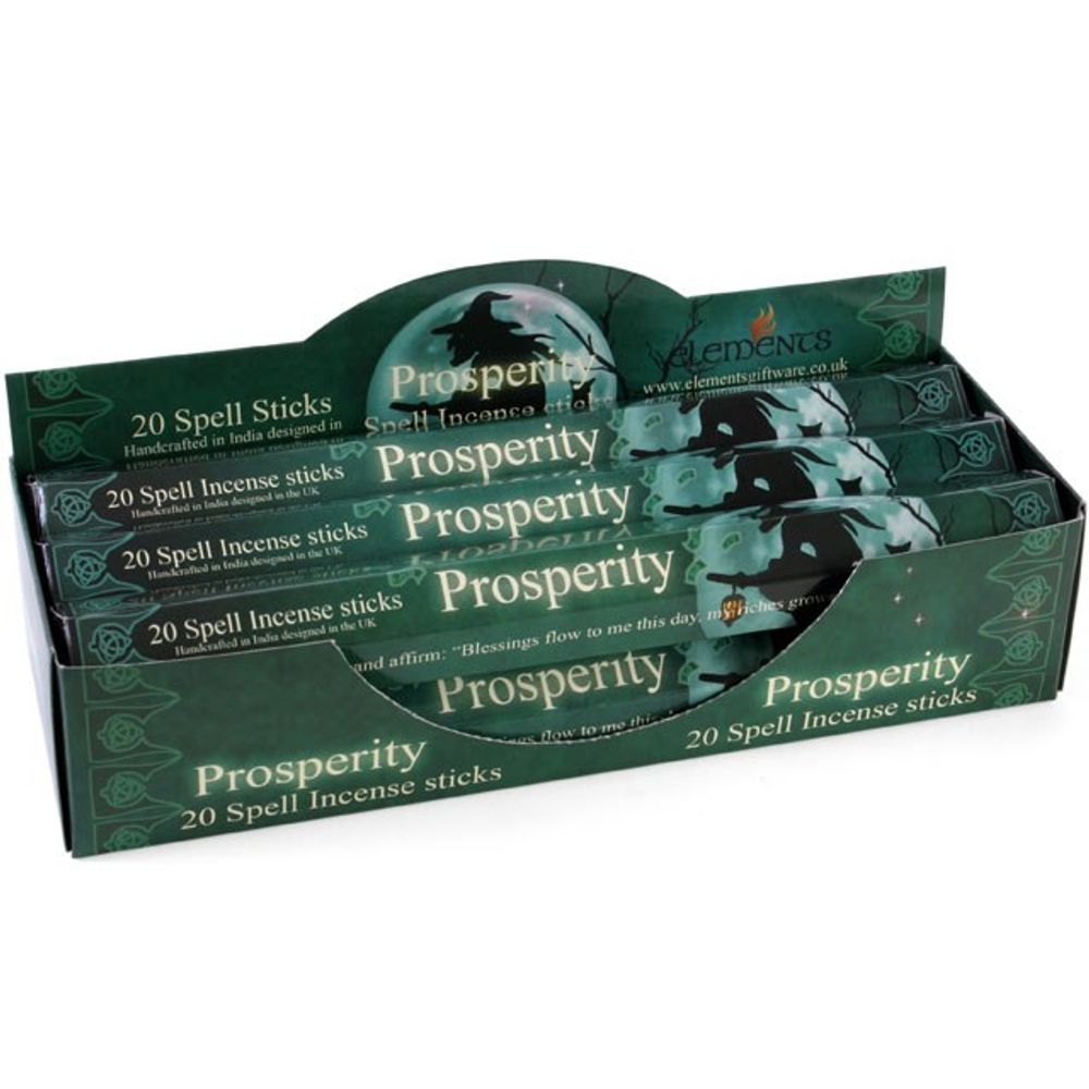Set of 6 Packets of Prosperity Spell Incense Sticks by Lisa Parker
