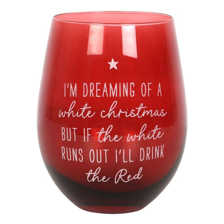 Dreaming of a White Christmas Stemless Glass