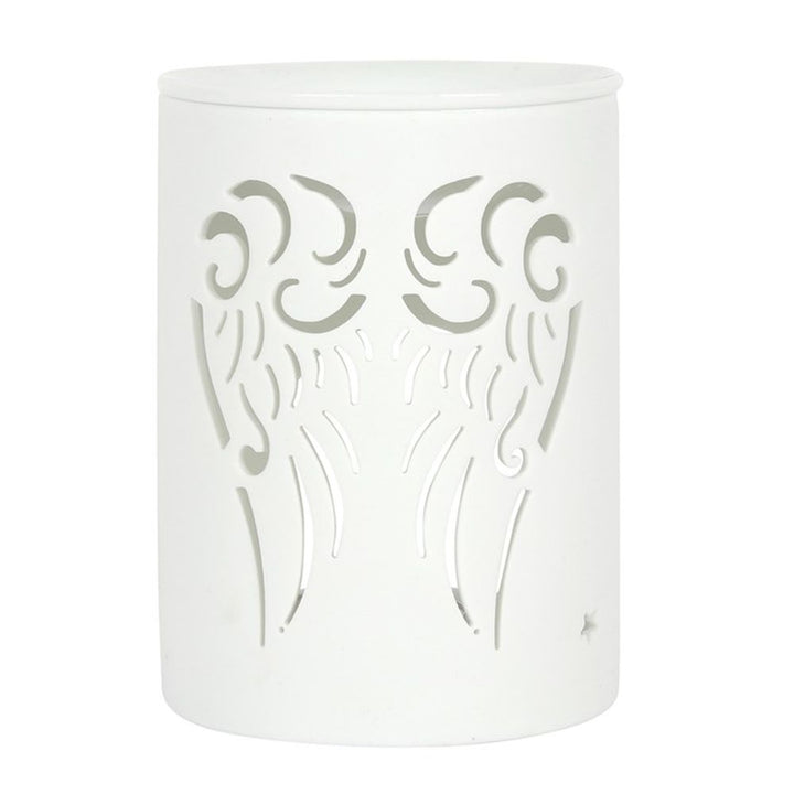 White Angel Wings Cut Out Oil Burner