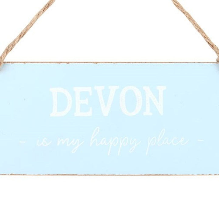 Devon is My Happy Place Hanging Sign