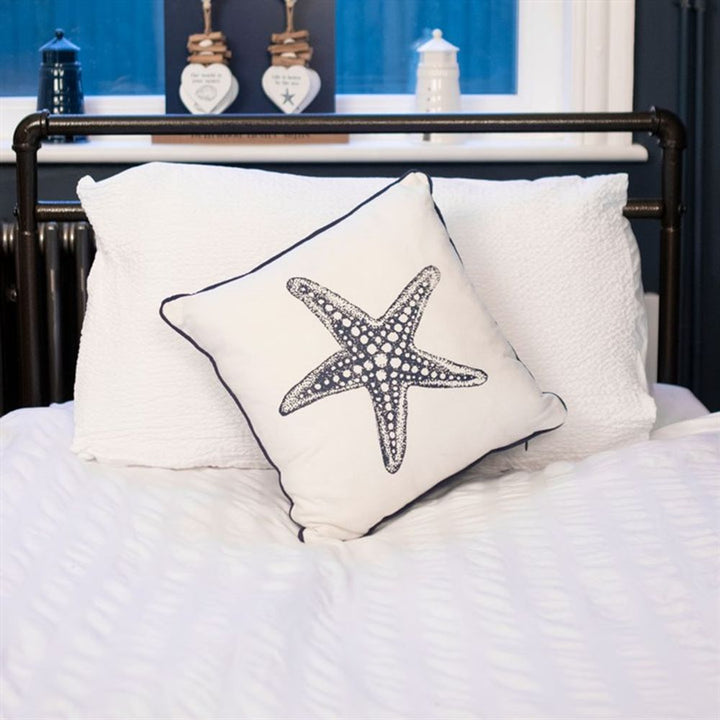 35cm Square Starfish Cushion