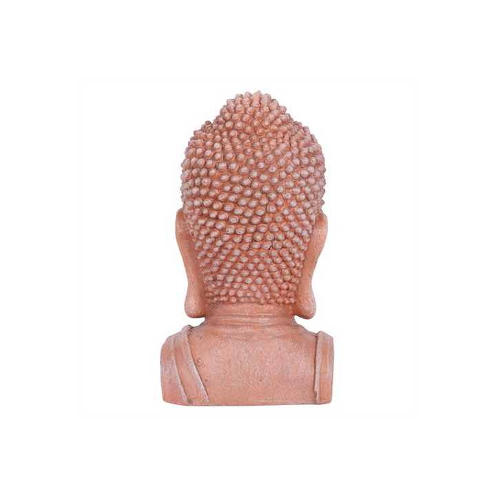 41cm Terracotta Effect Buddha Head Ornament