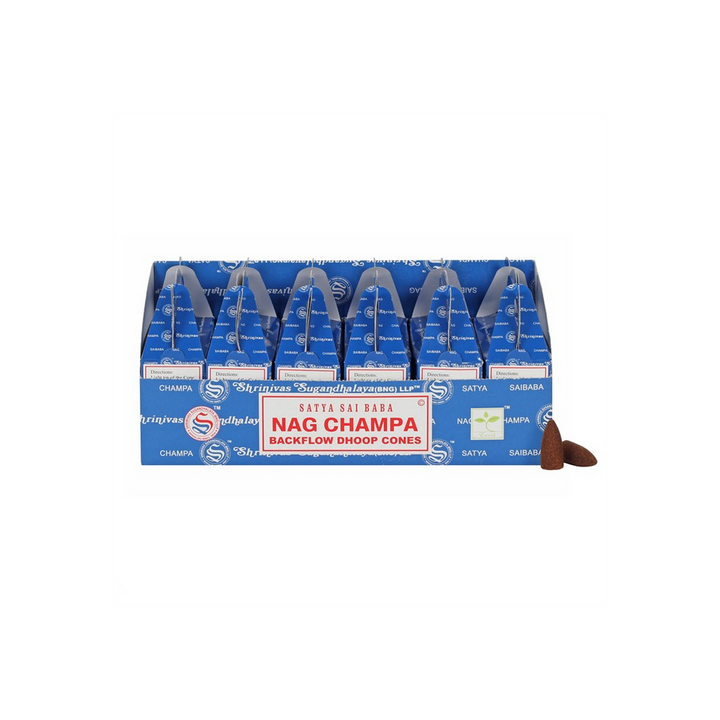 Set of 6 Packets of Satya Nag Champa Backflow Dhoop Cones