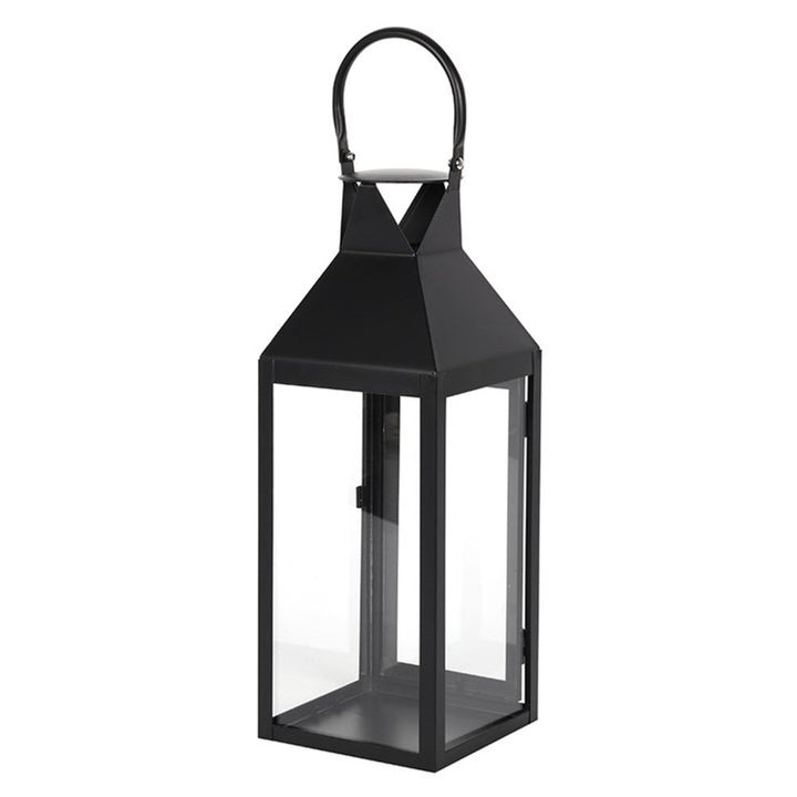 Large Matte Black Lantern